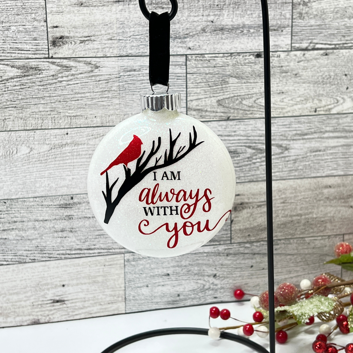 I Am Always With You 4" Glass Ornament